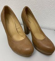 Braune "Catwalk" Leder High Heels, Grösse 38