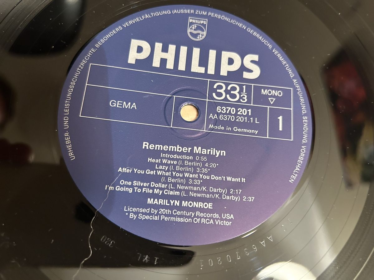 Dischi in vinile: Marilyn Monroe - Remember Marilyn Vinyl LP – Usato da Bern venduto da Carhead 1