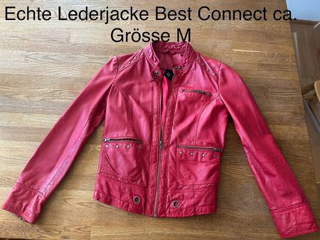 Knallige Lederjacke Best Connect
