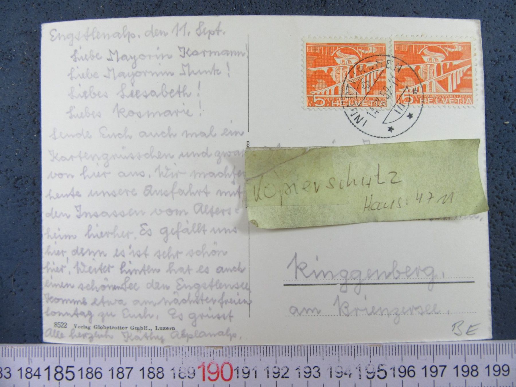 Cartoline postali: ENGSTLENALP BE AK 1959 – Usato da Ettingen venduto da Hausi4711 2