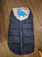 Kinderwagen Fusssack blau mit Dinosaurier Motiv