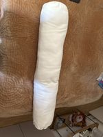 Stützkissen 130cm lang weiss Kunstleder