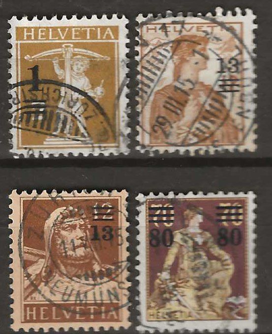 Tutti i francobolli: CH132 - Emission prov. 1915  obl. – Usato da Trélex venduto da Phil_Albert