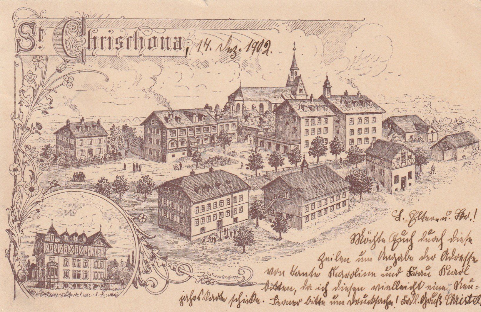 Ansichtskarten: Basel St. Chrischona – Gebraucht aus Rorschacherberg von fratovi2