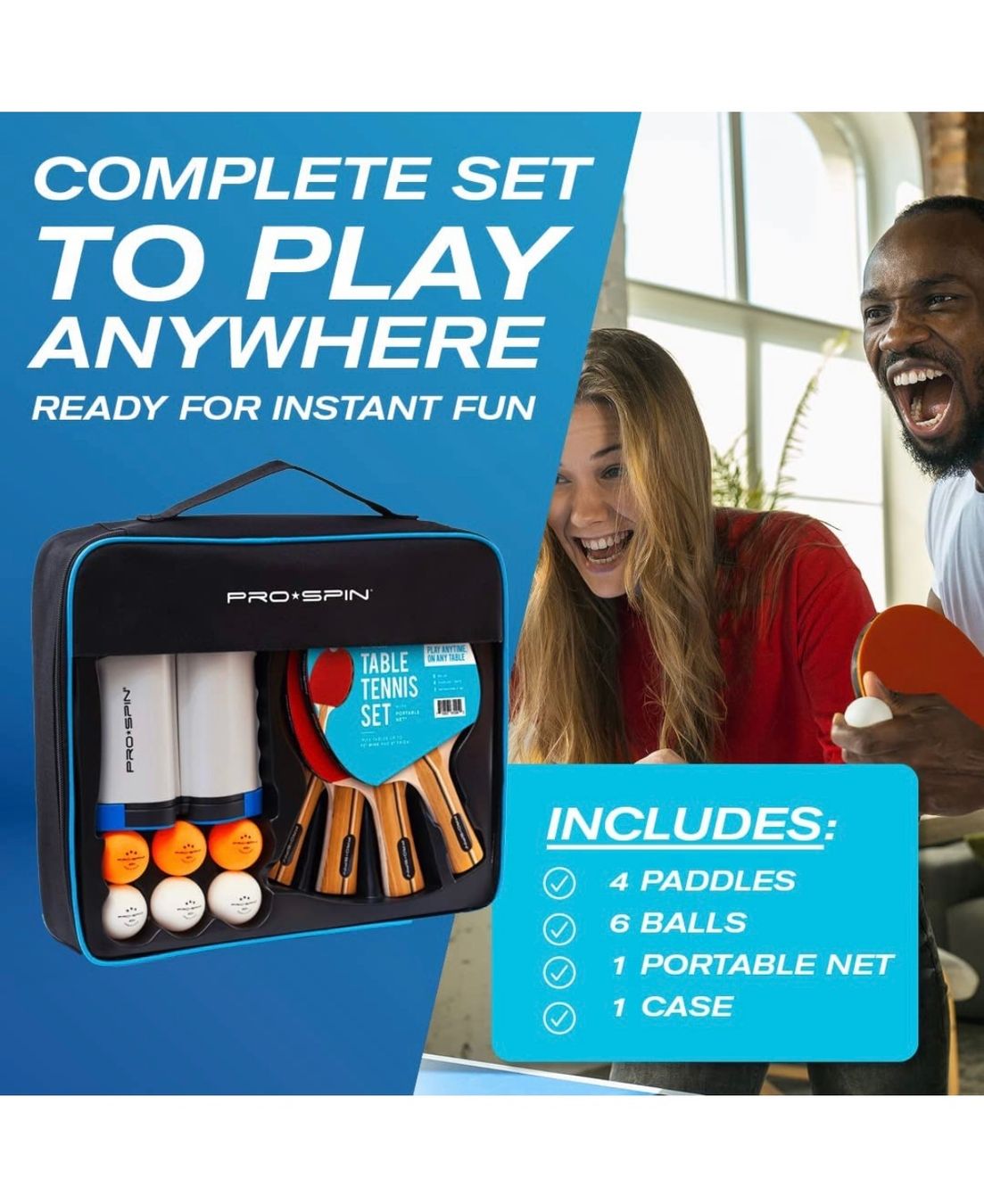 Ballons: PRO-SPIN Tischtennisschläger Set – Neuf avec emballage d'origine à Nuglar par SaleRitter 1
