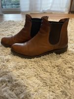 Braune Chelsea Boots, Lederstiefeletten, Grösse 37