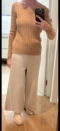 ✨ 100% Kaschmir Zopf-Pullover–Bongénie Grieder–Camel, Gr.34