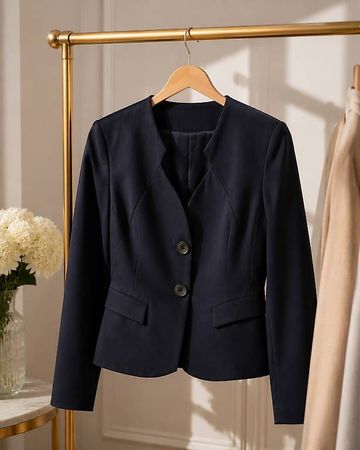 Eleganter dunkelblauer Blazer Damen Gr. S  klassischer 