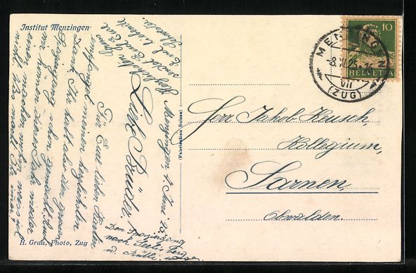 Cartoline postali: Menzingen, Institut Menzingen, Partie au – Usato da Berlin venduto da bartko-reher 1