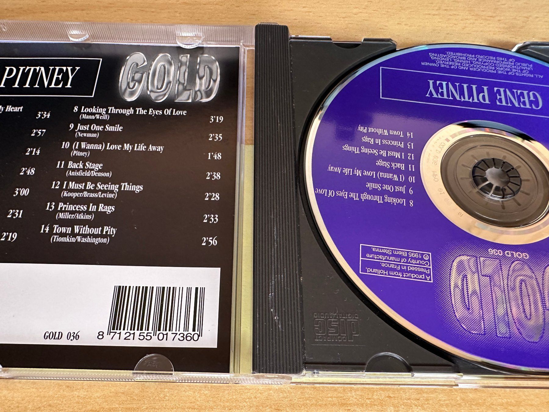 CD: Gene Pitney – Gold – Usato da Rikon im Tösstal venduto da Alpenmutz 2