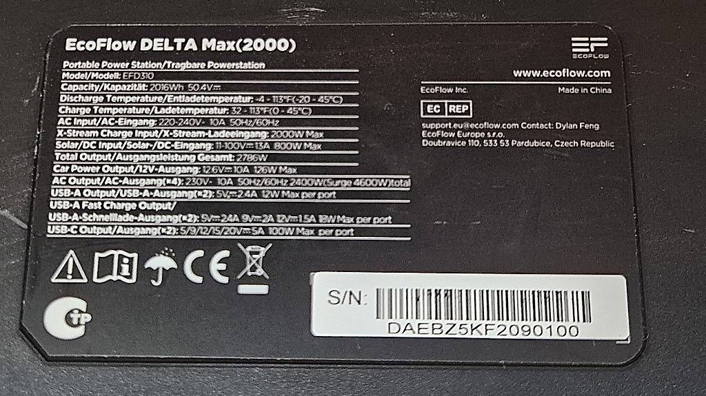 Batterie: EcoFlow Delta Max (2000) – Usato da Winterthur venduto da eli_8jsf 1