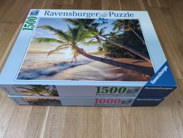1x 1000 Teile -und 1 x 1500 Teile-Puzzle