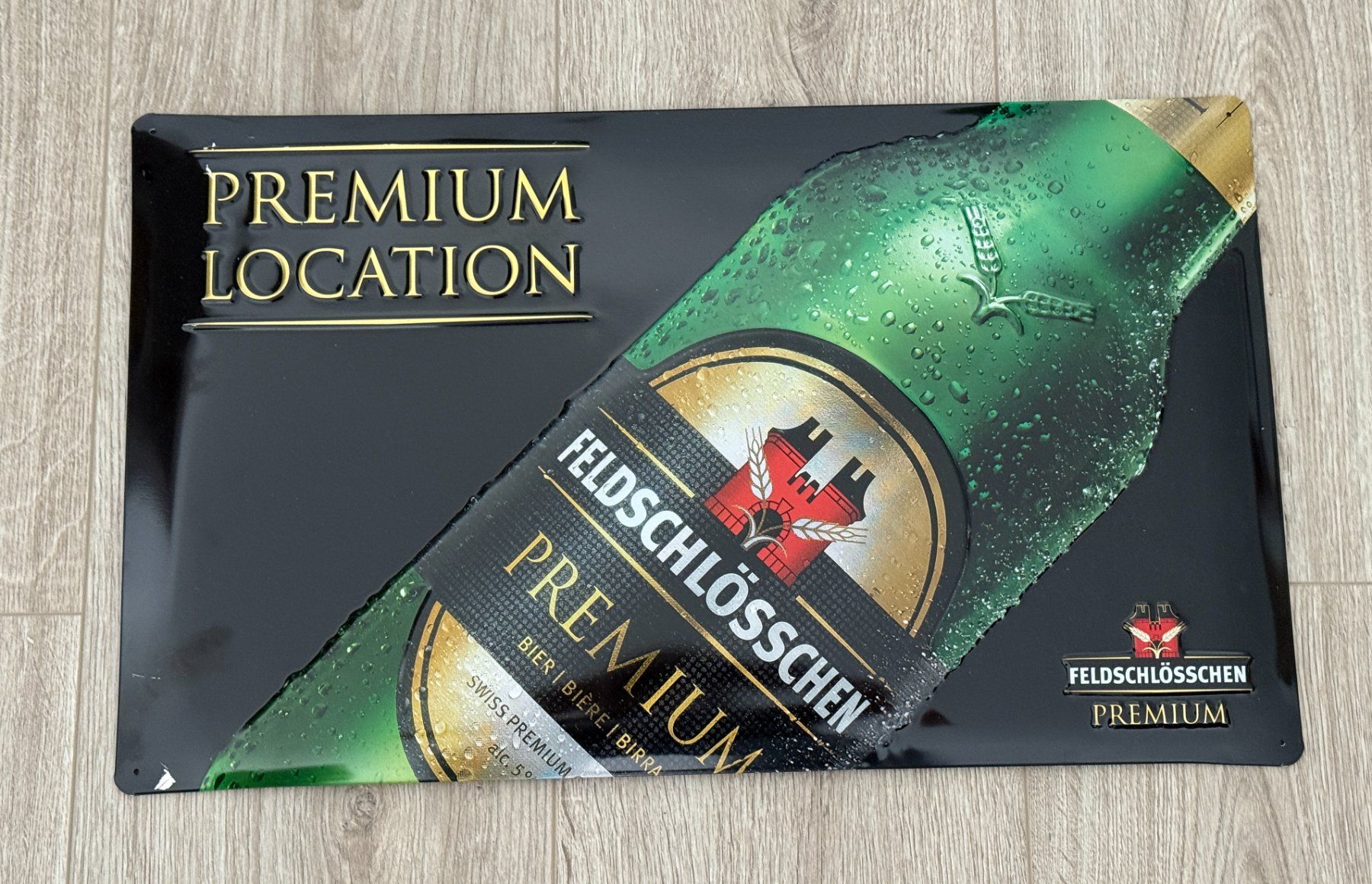Feldschlösschen Insegne: 2 x Feldchlösschen Premium Location Blechschilder – Usato da Oberbuchsiten venduto da PSH1980 2