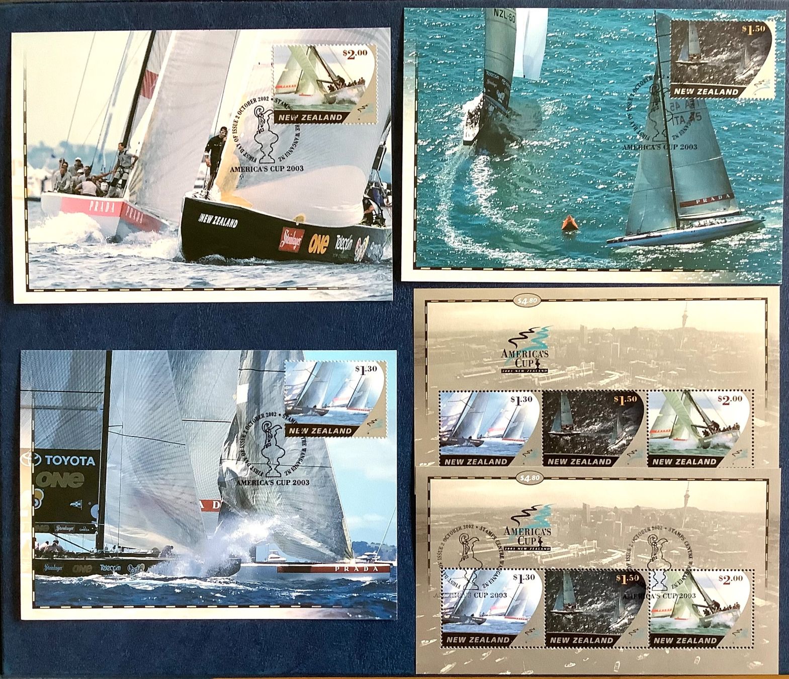 Tutti i francobolli: 2002 Neuseeland- America's Cup FDC - Blocks - Maximumkarten – Nuovo (secondo la descrizione) da Liestal venduto da Skunk02 5