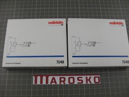 2x Märklin 7548, Unterflur-Zurüstsatz, mit OVP, für 2x2 Weic