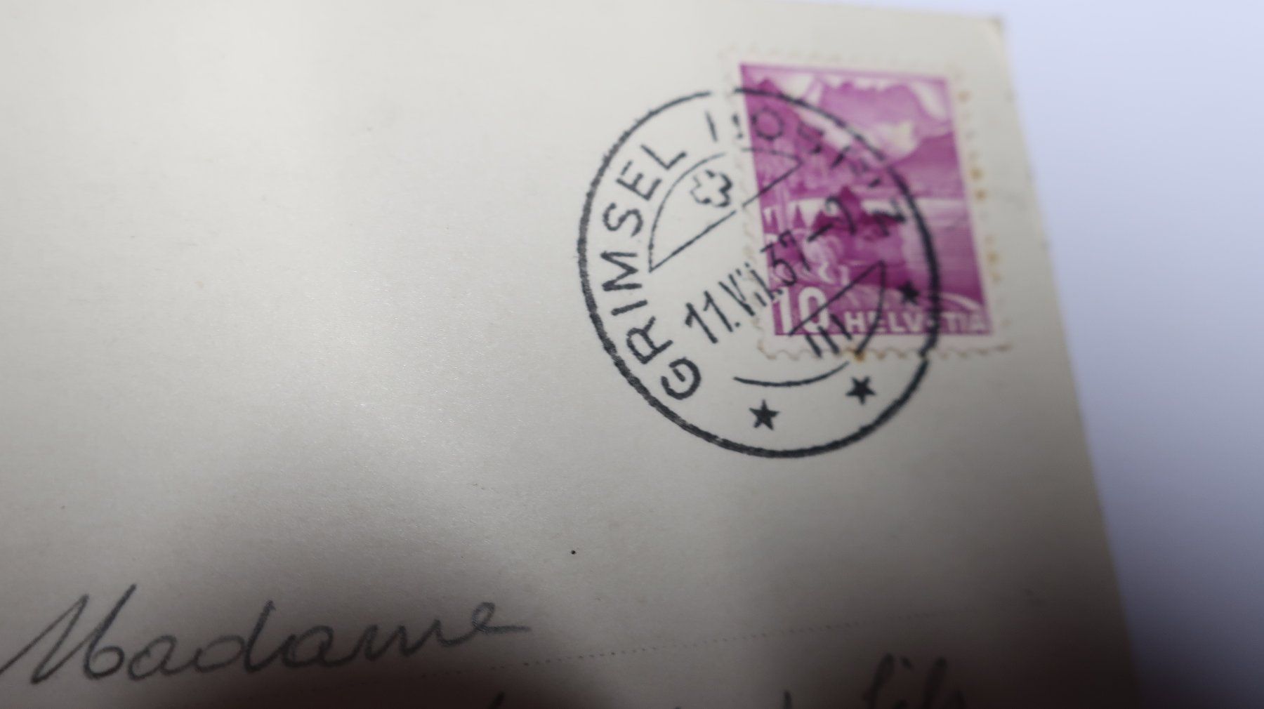 Cartoline postali: Grimsel Spitallammsperre  1937 – Usato da Cormoret venduto da Pascalll2001 6