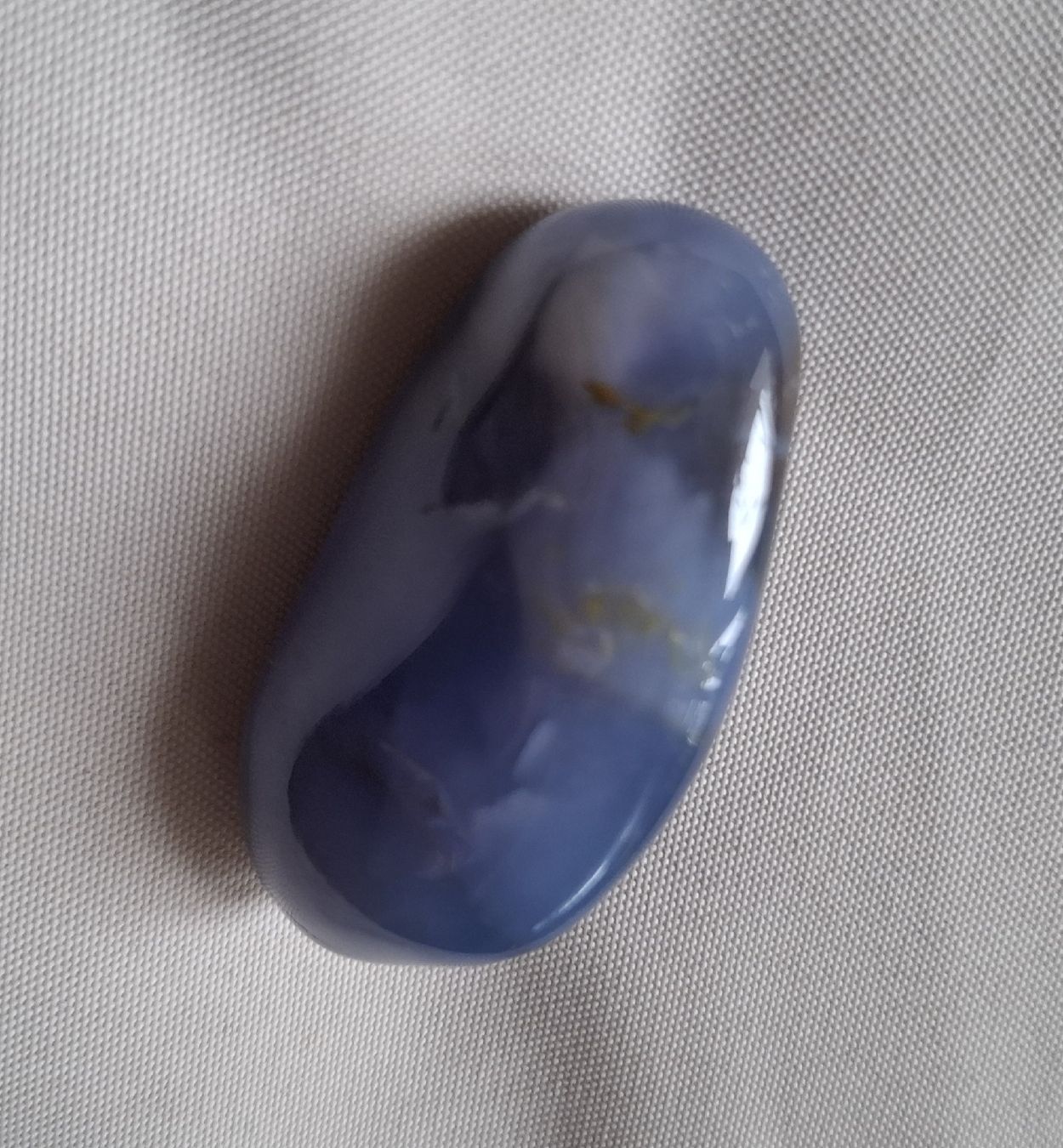 Minerali & Pietre curative: Blauer Chalcedon, Trommelstein – Usato da Dietikon venduto da Hirschkopf 6