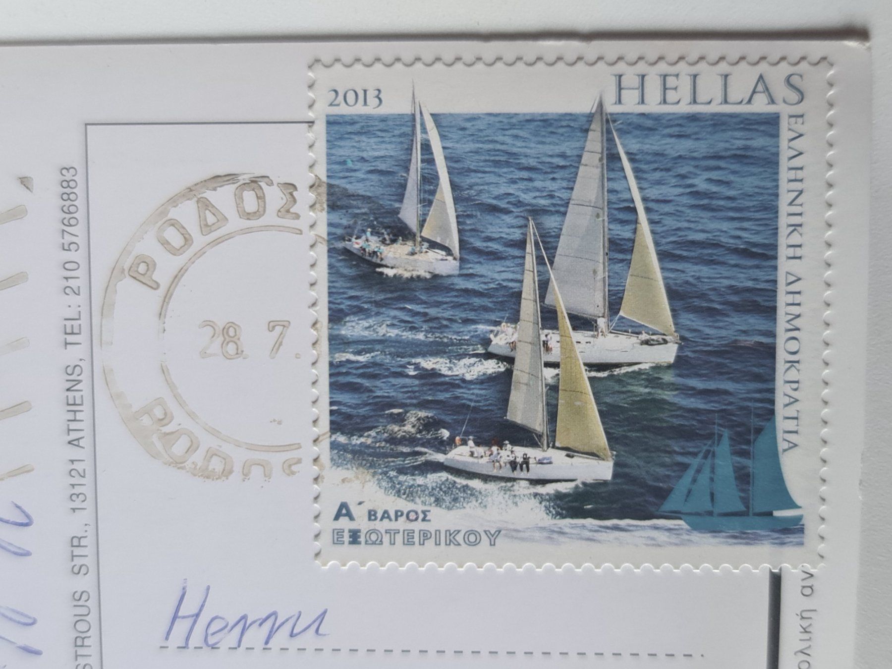 Cartoline postali: Ansichtskarte Rhodos Griechenland – Usato da Dintikon venduto da Vexi 1