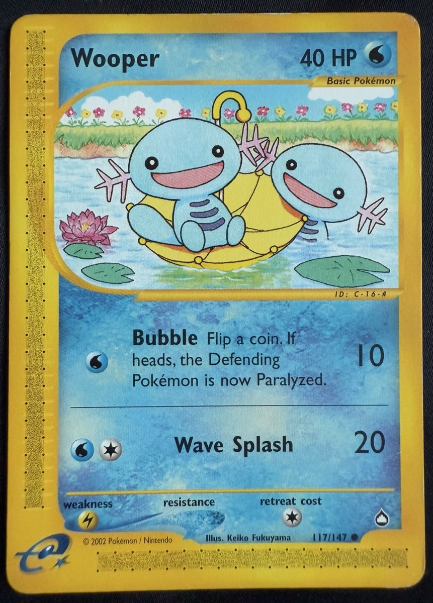 Pokémon Carte collezionabili: Wooper Pokemon Aquapolis - 117/147 – Usato da Winterthur venduto da SiddyPokemon