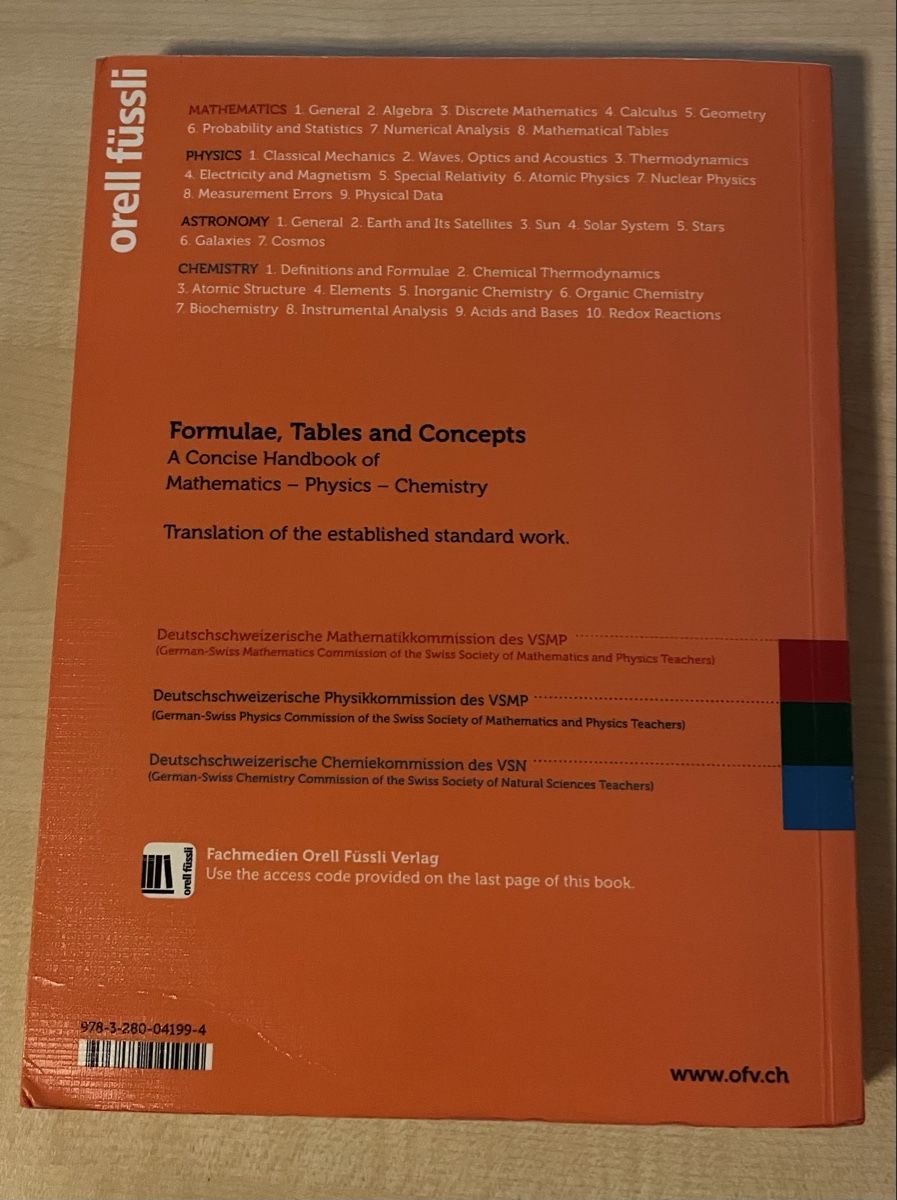Libri: Formulae Tablets and Concepts, 2nd revised edition 2020 – Usato da Zürich venduto da Antonia7 1