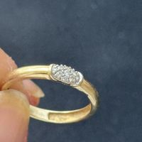 18k Gelb Gold Diamant Ring Gr.48