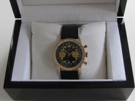 AVIATION CHRONOGRAPHE SUISSE mech. mit 24 Std- ZB, 18K Gold