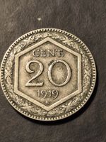 Italien, 20 Cent, 1919 R, Vittorio Emanuele III, Selten