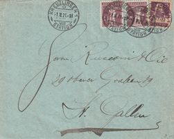 Brief mit  Mischfrankatur-Kreuzlingen  1921