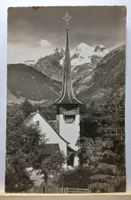 Kandersteg, Dorfkirche mit Blümlisalp, Feldpost Bäcker KP 12