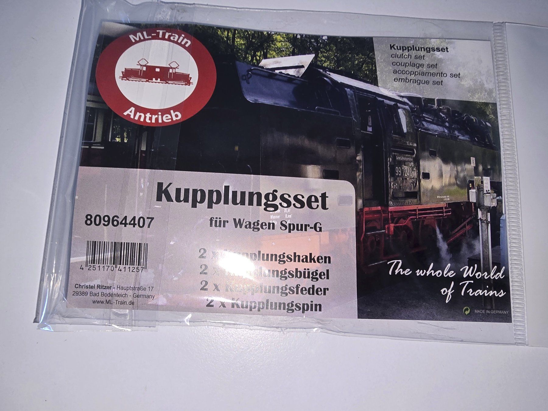 LGB Modelleisenbahnen: Kupplungsset Wagen Spur-G – Neu und originalverpackt aus Savièse von Laguinee 3