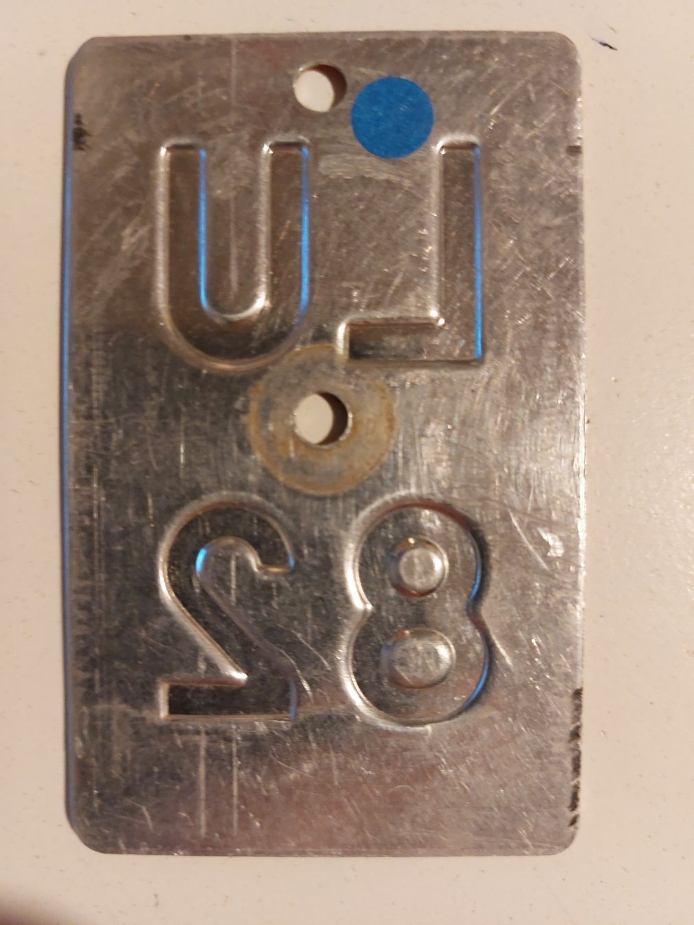 Sachs Schilder: Velonummer LU 82 plaque Velo – Gebraucht aus Schenkon von Uhu007 1