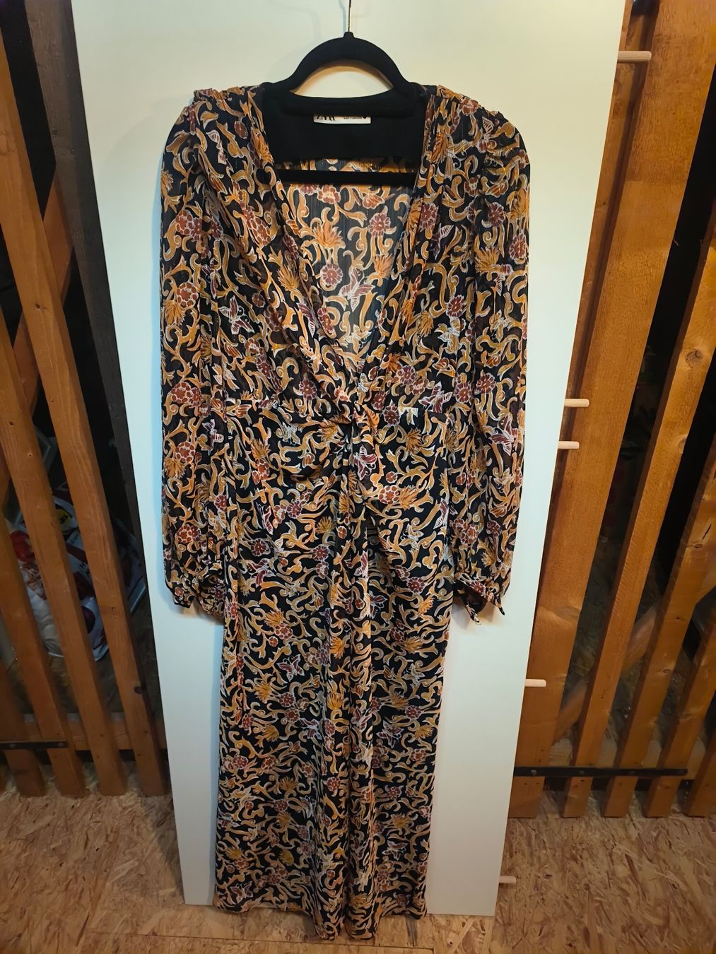 Zara Kleider: Zara Kleid, Herbstmuster, Grösse L – Gebraucht aus Thalwil von jabi
