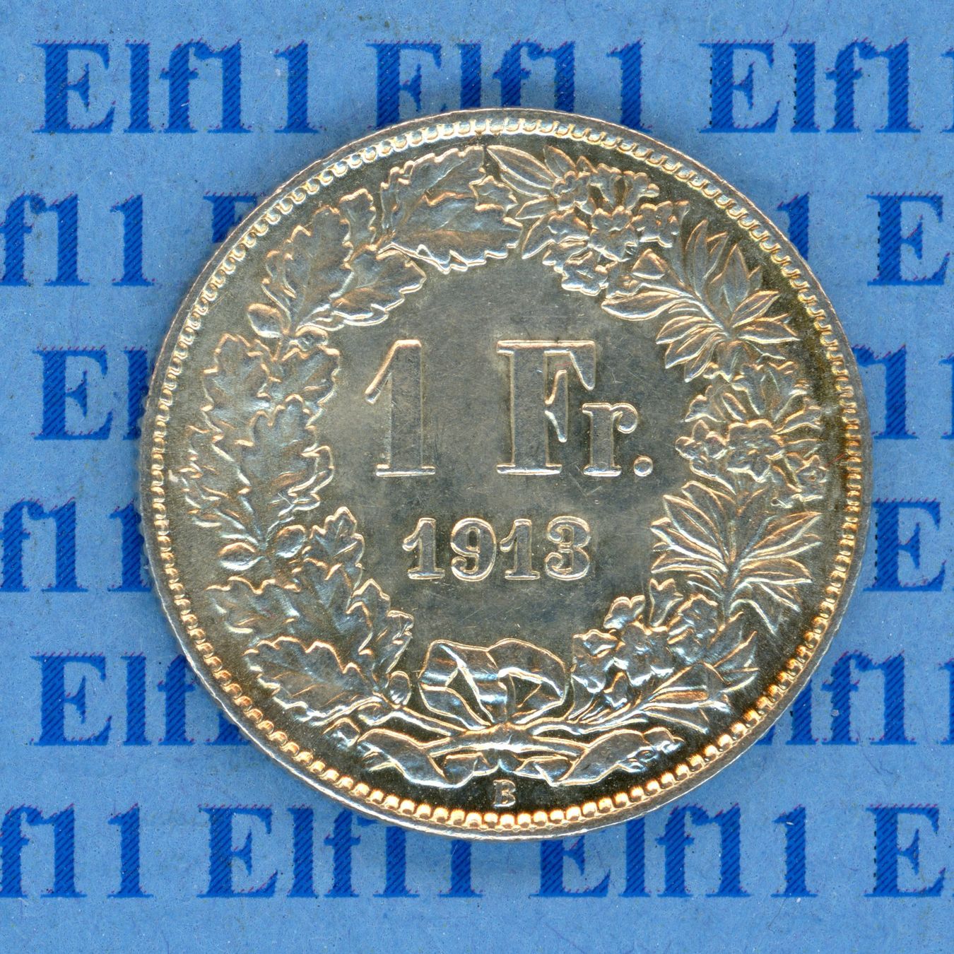 Tutti le monete: CHF___1.00 1913 -stgl 1 Franken – Nuovo (secondo la descrizione) da Widnau venduto da Elf11