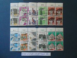 CH 1973-75 Nr. 523-533 gest. Viererblöcke