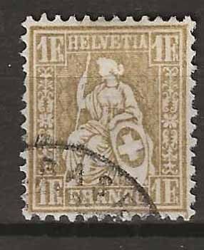 Tous les timbres: Ch036 - Helvetia assise 36  obl. – D'occasion à Trélex par Phil_Albert