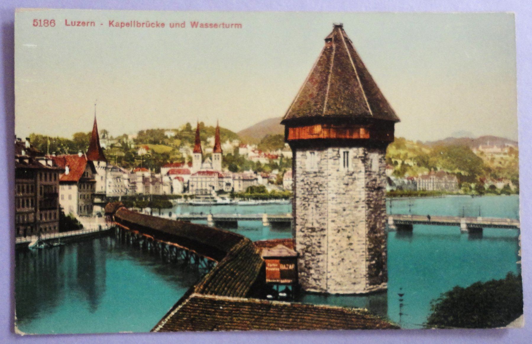 Cartes postales: Luzern - Kapellbrücke mit Wasserturm – D'occasion à Fétigny par Billy2miny