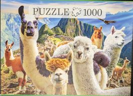 Puzzle, 1000 Teile, "Machu Picchu Lamas"