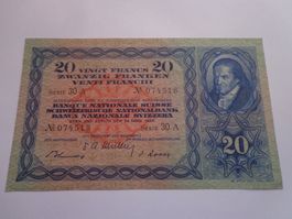 Billet Banque Suisse 20 Fr. 28.03.1952 - NEUF BANKFRISCH