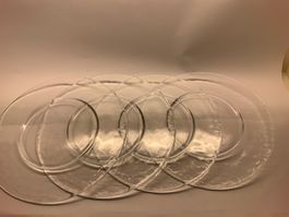 12 grosse Glasteller / Platzteller – transparent – Ø 31 cm