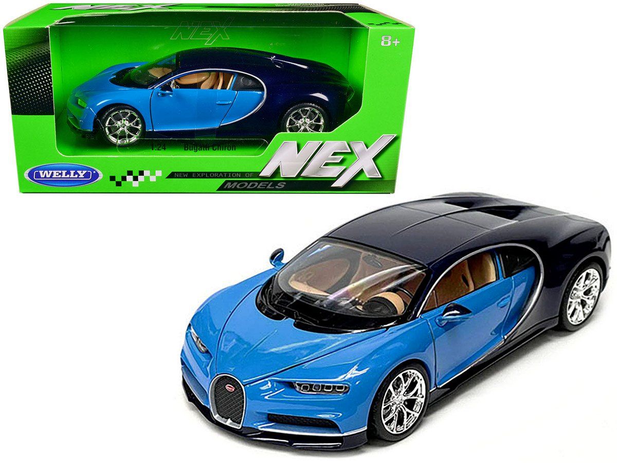 Bugatti Modellini d'auto: Bugatti Chiron "Blue/Dark Blue" 2016 (1:24) – Nuovo e nell'imballaggio originale da Tramelan venduto da kha_jvd5