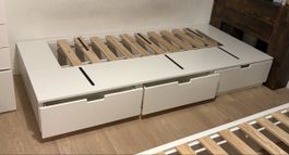 IKEA, NORDLI Bettgestell, 90x200 cm, weiss