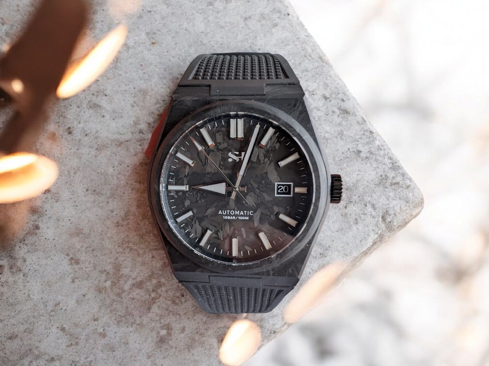 Orologi: PRX Design Uhr Carbon Automatik – Nuovo (secondo la descrizione) da Heitenried venduto da Timeshop