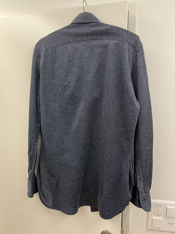 Mazzarelli Hemd Gr40 Blau, slim fit wie S (Gebraucht) in
