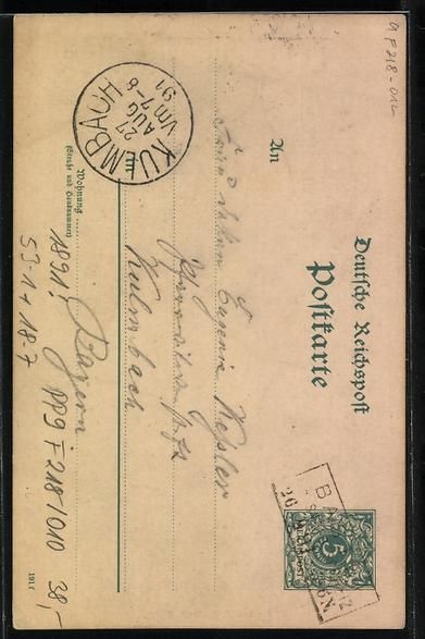 Cancelleria postale: Vorläufer-Lithographie Ganzsache PP9 F2 – Usato da Berlin venduto da bartko-reher 1