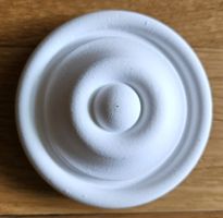 Stuckgips Rosette Weiss - Durchmesser 8cm, Vintage Look