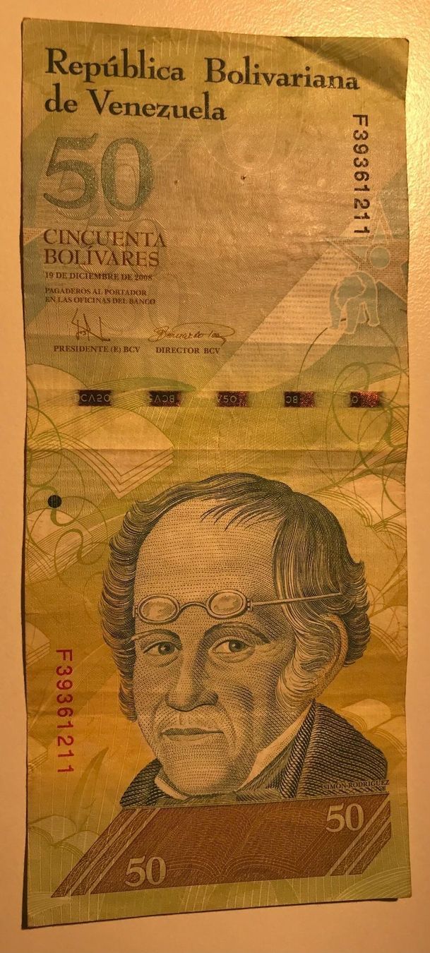 Billets de banque: Venezuela 50 Bolivares 2008 – D'occasion à Algetshausen par Carrhard