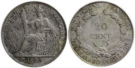 Französisch-Indochinesisch, 20 Cents 1928 A Paris
