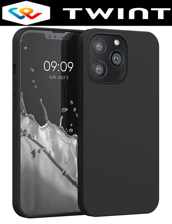 iPhone 14 Pro Hülle Etui Silikon Case Cover Coque SCHWARZ