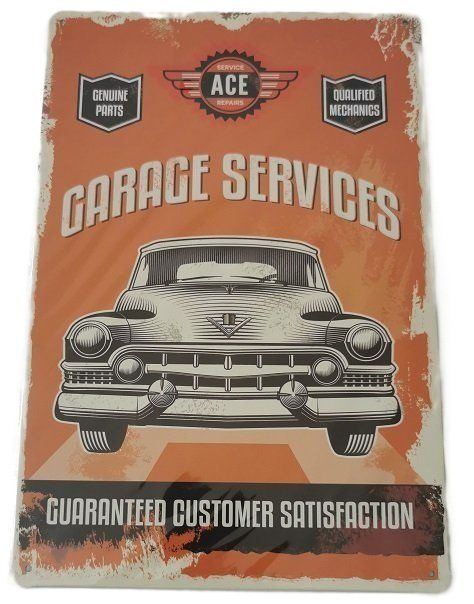 Insegne: Garage Services  -  Blechschild  (neu, OVP) – Nuovo e nell'imballaggio originale da Wilen b. Wollerau venduto da morethanmusic