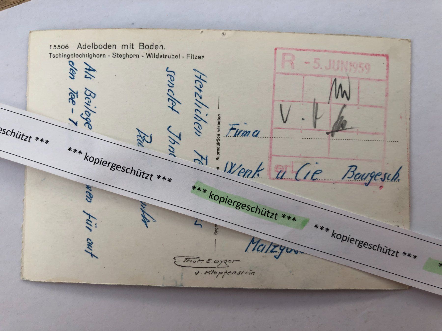 Cartoline postali: Adelboden mit Gebirge, retour alt AK – Nuovo (secondo la descrizione) da Hefenhofen venduto da Bierinder 1